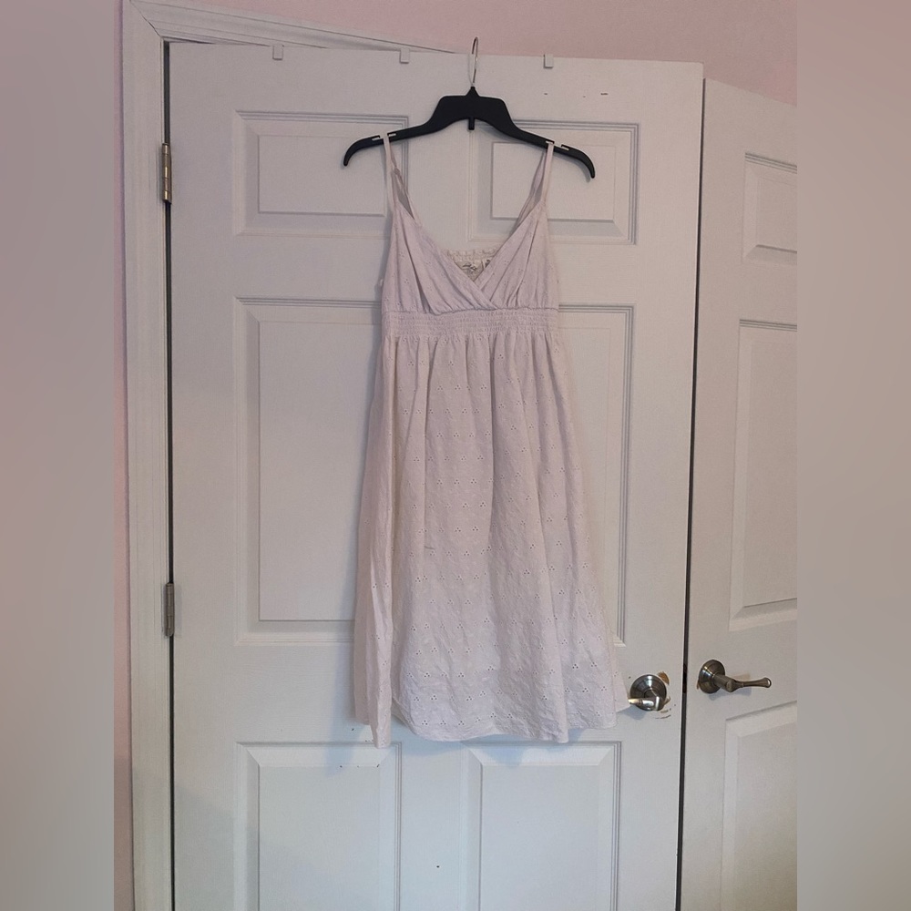 White Eyelet Lace Babydoll Sundress
